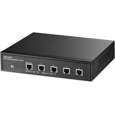 5 Port 10 Gigabit Unmanaged Switch, 5x10G RJ45 Ethernet, Support 1G/2.5G/5G/10G, 160Gbps Bandwidth, Metal Desktop Binardat Network Switch for Gaming, NAS, Small Business, Plug & Play