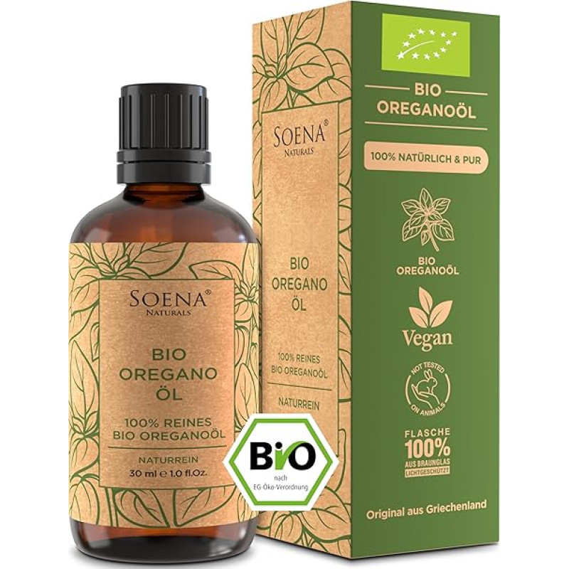 Ekologiškas raudonėlių aliejus 100 % natūralus [sertifikuotas kaip ekologiškas] + 82 % karvakrolio - maistinės kokybės - eterinis aliejus be priedų [didelė dozė] 30 ml - iš Graikijos