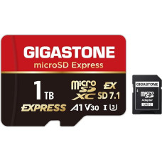 【Für Switch 2 entwickelt】GIGASTONE microSDXC Express 1TB, SD 7.1, bis zu 800/650 MB/s, A1 V30 U3, kompatibel mit Nintendo Switch 2 und professionellen Kameras, mit SD-Adapter.