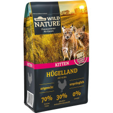 Dehner Wild Nature Kitten Hügelland Dry Food Grain-Free for Young Cats, Chicken, 1.5 kg