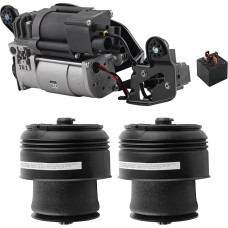 Kompatibel Mit Für X5 F15 X6 F16 2013 2014 2015 2015 2016 2017 2017 2018 2019 Luftfederung Kompressor Halterung + Paar Hinten Frühling Taschen 37206875177 37126795013 Luftfeder Federbalg