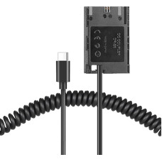 Raeisusp LP-E6 dirbtinė baterija PD spyruoklinė maitinimo jungtis USB-C kabelis DR-E6, skirtas 