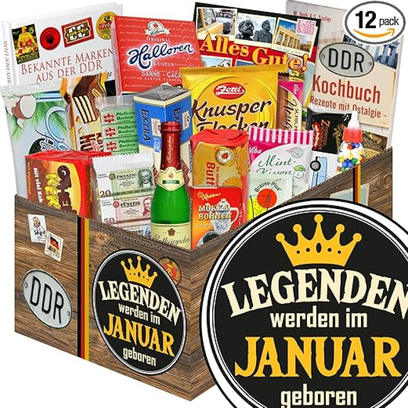 Sausio mėnesio legendos/dovanų dėžutė DDR saldi/sausio dovanų idėja