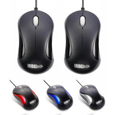 SOONGO USB pelė Ergonomiška optinė laidinė pelė biurui ir namams, suderinama su kompiuteriu, nešiojamuoju kompiuteriu, asmeniniu kompiuteriu, staliniu kompiuteriu, juoda, 2 vnt.