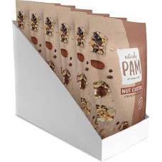 Naturally Pam Nut Clusters | Nut Snacks In Small Bags | Crunchy Cocoa - 6 x 90g