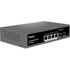 PoE komutatorius 6 prievadų nevaldomas 2,5G PoE+ 4 prievadų 2,5G 75W 2x10G SFP+ palaikymas IEEE802.3af/at Automatinis prievado greičio derinimas VLAN
