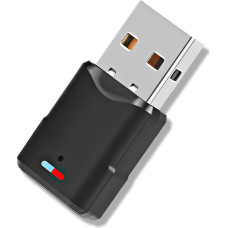 Bluetooth 5.3 Adapter Compatible with PS4/PS5/Pro/Switch/PC, USB Bluetooth Audio Dongle Plug & Play, 3Mbps Transmitter Rate, 20 m Wireless Transmission Adapter for Headphones, Speakers, Gaming