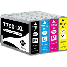 T79XL 79XL rašalo kasetė, skirta WF-4630DWF WF-4640DTWF WF-5110DW WF-5190DW WF-5620DWF WF-5690DWF WF-5190DWF WF-5690DWF (juoda, žydra, purpurinė, geltona)