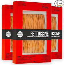Filotea Pasta, Fettuccine AL Pepperoncino Pasta, Fettuccine with Chilli, 3 x 250 g, Set of 3