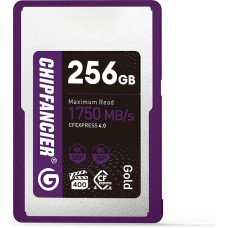 CFexpress 4.0 A tipo kortelė Iki 1750MB/s skaitymo greitis ir 1750MB/s rašymo greitis A tipo atminties kortelė, skirta RAW 4K/8K vaizdo įrašams įrašyti Deep Gold 256GB