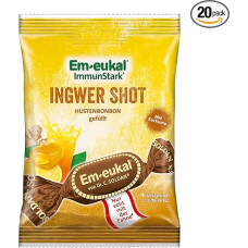 Em-eukal Cough drops ginger shot, 75 g, set of 20