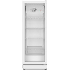 GKS300S - 300 l - komercinis gėrimų šaldytuvas - recirkuliacija - stiklinių durų šaldytuvas - 4 reguliuojamos vielinės lentynos - baltas - 169 cm aukščio