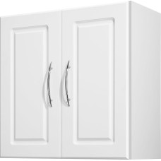 VEVOR Wall Cabinet for Laundry Room, 2-Tier Wall Hanging Cabinet with Adjustable Shelf, Kitchen Cabinet with 2 Doors, for Kitchen, Bathroom, Laundry, 30 x 60 x 60 cm (DxWxH), White