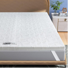 BedStory Hard Topper 90 x 200 cm - 5 cm Height Two Hardness Levels H3 & H4 Mattress Topper, 7-Zone Mattress Topper Made of Cold Foam, Mattress Topper for Box Spring Bed, Caravan, Sofa Bed
