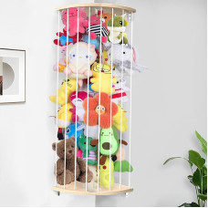 Corner Storage for Stuffed Animals Large Corner Stuffed Animals Wooden Shelves for Nursery Plush Toy Organizer for Nursery Playroom