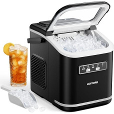 Ledų gaminimo aparatas su rankena, 2 dydžių rutulinių ledų gaminimo aparatas, 9 kubeliai per 6 minutes, 12 kg/24 val., stebėjimo langelis, ledo šaukštelis ir krepšelis, savaime išsivalantis, nuimamas viršutinis dangtelis, puikiai tinka