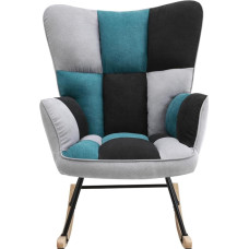 Rocking Chair for Bedroom up to 150 kg Load Capacity Dark Grey (Black, Grey, Blue, 91 cm x 98.5 cm x 71 cm)