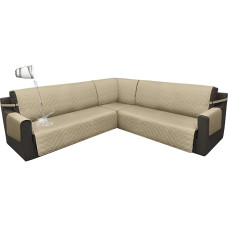 Arfntevss 100% vandeniui atsparus 3 dalių kampinis sofos dangtelis L formos sofos dangtelis, gyvenamasis kambarys Universalus dygsniuotas dangtelis U formos neslystantis dangtelis Naminių gyvūnėlių šunų baldų apsauga (chaki, didelis)