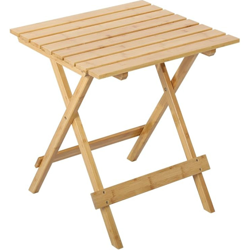 HOMECALL Bambuko sulankstomas stalas Mažas balkono stalas Sodo stalas Kvadratinis stalas