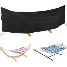 Hammock Cover Tarpaulin, 420D Oxford Rod Hammock Tarpaulin Waterproof for Rod Hammock with Stand and Frame Outdoor, Windproof, Winterproof, UV-Resistant, M - 310 x 17 x 80 cm
