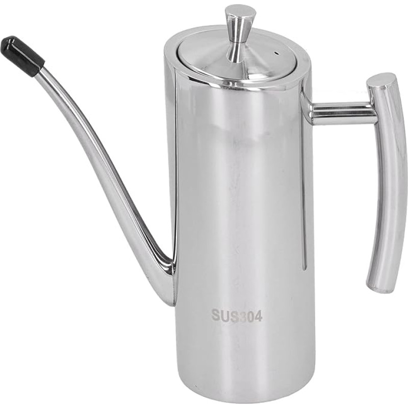 Fdit Nesandarus aliejaus / acto / padažo dozatorius, pagamintas iš 304 nerūdijančio plieno, su ilgu aliejaus indu virtuvėje, skirtu maistui gaminti, skirtas pilti (2#)