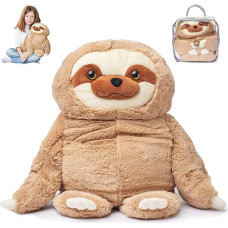 ODOXIA Sloth as Weighted Stuffed Animal 2.3 kg | Svertinis pliušinis žaislas vaikams ir suaugusiems, skirtas terapijai | Anxiety Cuddly Toy | Skalbiamas skalbimo mašinoje Terapinis pliušinis žaislas su svoriu