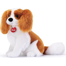 Trudi 22335 Dog Cavalier Plush Toy, Brown, White, M