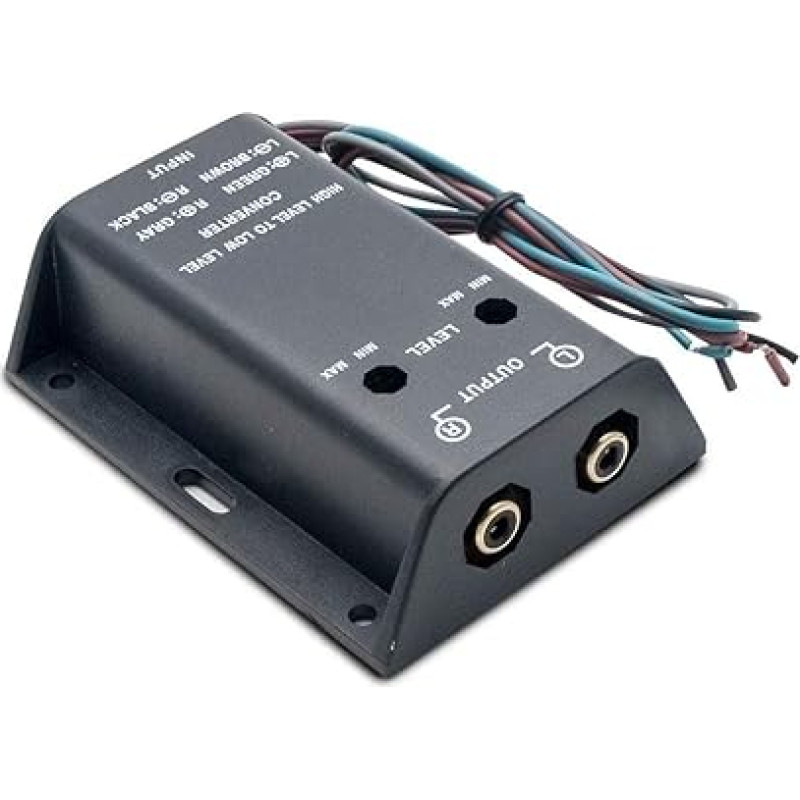 MASO Car High to Low Level Converter 2 RCA Line Out Power Amplifier Audio Adapter