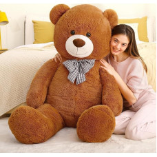 MorisMos 140 cm Giant Teddy, Dark Brown, Large Teddy Bear, XXL, Soft Cuddly Bear, Plush Bear, XXXL, Children's Day Gifts, Children, Boys