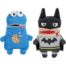 Schmidt Spiele arti,Schmidt 42548 Worry Eater, Cookie Monster from Sesame Street, Plush Figure, 30 cm, Normal & 42550 Worry Eater, Batman, DC Super Hero, 30 cm, Normal