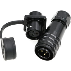 ZBLZGP Waterproof M12 Connector IP67 Push Pull Connector Weipu Panel Connector Industrial Electrical Adapter Male Female SA12 Aviation Cable Connector (3Pin 13A 250V)