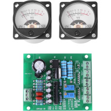 VU Meter Board 2x VU Meter Warm Warm Light Recording + Audio Level Amplifier with Driver Board