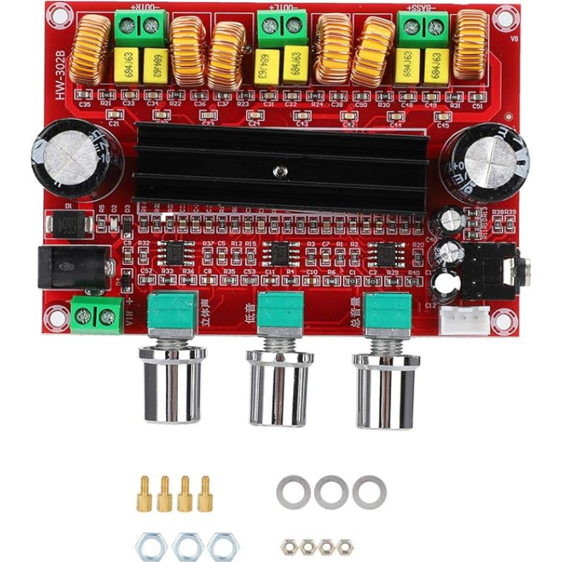 VBESTLIFE HW-302B 80Wx2 + 100Wx1 2.1 Sound Channel Power Amplifier Board DC12-26V