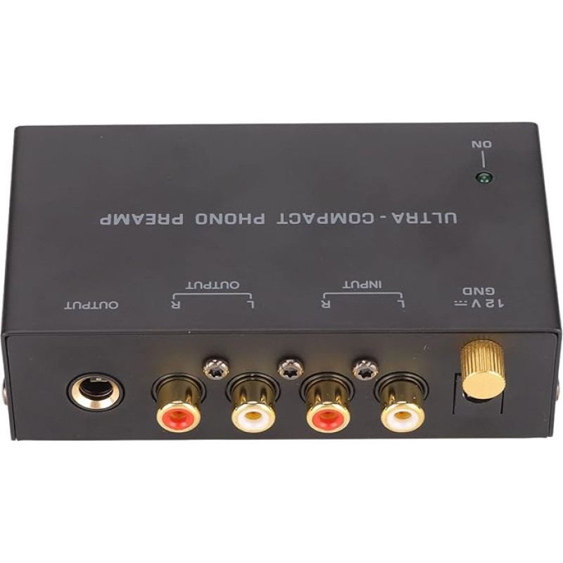 Phono Turntable Preamp, RCA Input, RCA Output, Turntable Preamp, Amplifier, with Independent Button Control, for Audio Phonographs (#1)