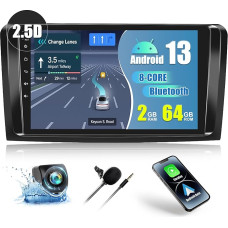 8-Core 2+64G CAMECHO Android 13 Car Radio for Mercedes Benz GL ML Class W164 X164 GL320 ML280 ML350 ML500.9 Inch Screen Carplay Android Car with Rear View Camera Bluetooth Navigation WiFi Mirror Link