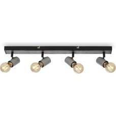 Briloner Leuchten Ceiling Spotlight, Swivelling Ceiling Light, 4x E27 Socket, Silver-Crafted, 630 x 50 x 110 mm