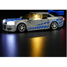 cooldac LED Lighting Set Compatible with Lego 42111 Technic Fast & Furious Dom's Dodge Charger, Remote Control LED Light Compatible with Lego 42111 Technic Dom's Dodge (Lights Only, No Models)