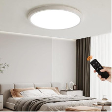 36 W Ceiling Light LED Ceiling Light Flat 3000 K - 6500 K Diameter 40 cm x 2.5 cm Lamp Living Room Dimmable Ceiling Lighting with Remote Control IP44 Bathroom Lamp LED Ceiling Lights Bedroom for