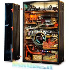 ROKR Marble Run 3D Puzzle Adult Hip-hop Street Model Music Sync Gaming Decoration Setup Expandable Kits Cyberpunk Gift Idea for Men Parallel World MR03S