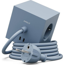 Kubelio lizdas su USB-C - daugkartinis lizdas su 3 lizdais ir 2 prievadais | Magnetinis pagrindas ir lipnus kilimėlis | 7 spalvų skandinaviško dizaino - 