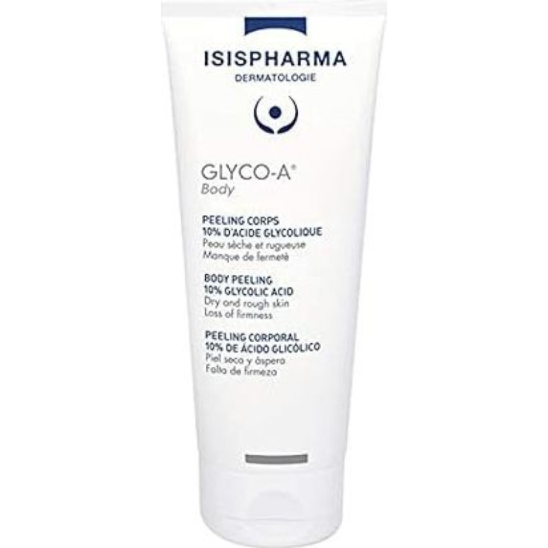 ISISPHARMA -GLYCO-A BODY - Šveičiamasis kremas švelniai, drėkinančiai ir stangrinančiai odai - glikolio rūgštis, taukmedžio sviestas ir augalinis skvalanas - sausai ir šiurkščiai odai - Pagaminta Prancūzijoje