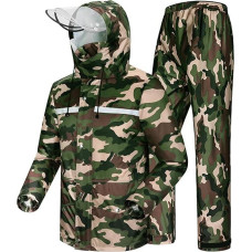 Lietaus kostiumas vyrams ir moterims, atspindintis, 100 % neperšlampamas kostiumas, lauko lietpaltis, vėjo nepraleidžianti lietaus striukė