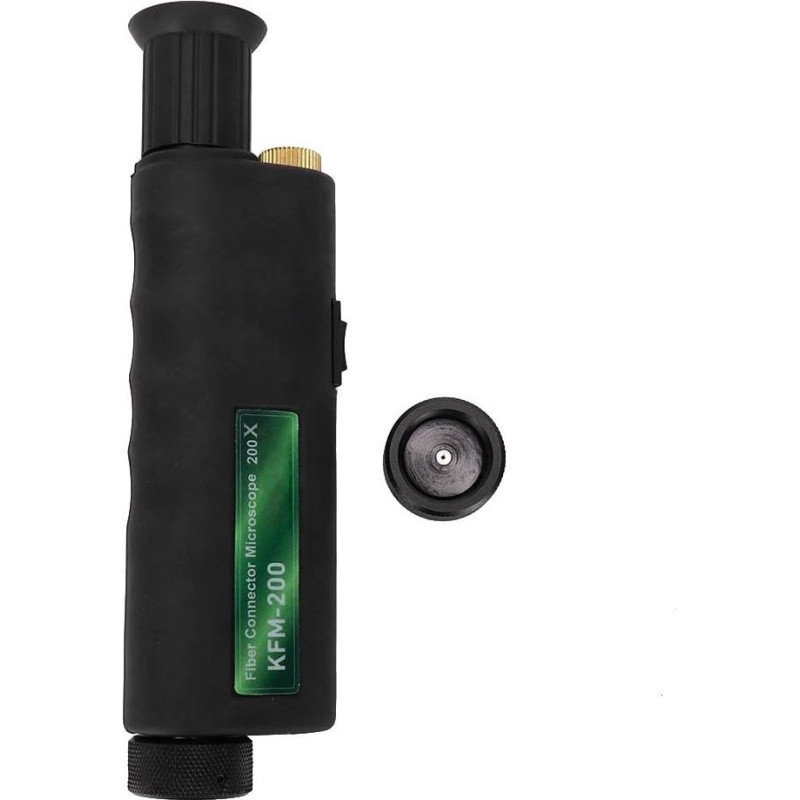 200x 400x rankinis šviesolaidinis mikroskopas Nešiojamojo mini mikroskopo su 2,5 mm ir 1,25 mm adapteriais, skirto šviesolaidinių skaidulų galų koaksialiniam apšvietimui tikrinti, tikrinimas