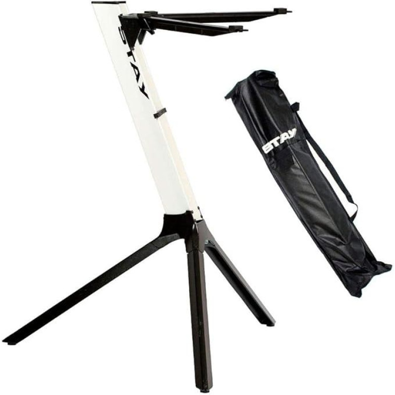 STAY MUSIC kompaktiškas klaviatūros stovas su krepšiu - baltas