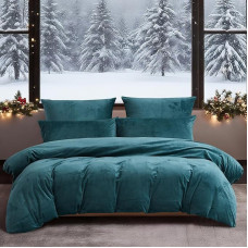 Flanelinis antklodės užvalkalas 240 x 260 cm Žiemos šiltas benzininis vilnonis patalynės užvalkalas Flanelinis minkštas pūkuotas dvivietis antklodės užvalkalas su užtrauktuku ir pagalvių užvalkalais 65 x 65 cm