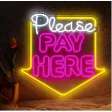 LED Neon Sign, LED Neon Light for Wall Decoration, Acrylic Neon Sign with USB Dimmable, Pretty Lights, Wall Decoration for Living Room, Birthday, Party, Wedding, House (Please Pay Here)