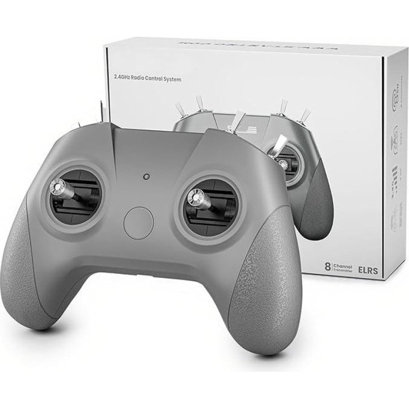 C8 2.4GHz ERLS V3 siųstuvo nuotolinio valdymo pultas dronui/lėktuvui/daugiaratėms skraidyklėms/automobiliui/laivui, USB-C įkrovimas, 8 kanalų FPV simuliatoriaus valdiklis, suderinamas su 