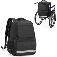 samdew Neįgaliųjų vežimėlio kuprinė, krepšys neįgaliųjų vežimėliui, krepšys motorizuotam neįgaliųjų vežimėliui suaugusiesiems, krepšys neįgaliųjų vežimėliui su šilumos izoliacijos kišene vaistams laikyti, tik krepšys