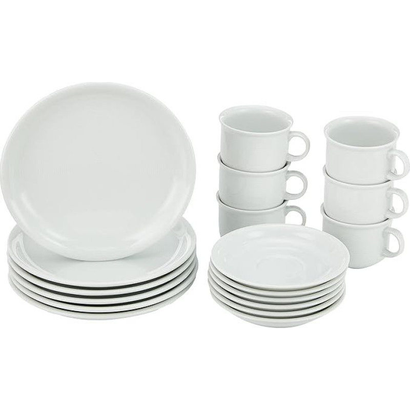 Thomas Trend Coffee Tableware Set, Crockery, Porcelain, White, Dishwasher Safe, 18-pcs., 18735