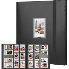 560 kišenių nuotraukų albumas Fujifilm Instax Mini fotoaparatui, Polaroid fotoaparatui, skirtas Fujifilm Instax Mini 11 12 9 40 Evo Liplay 8 7+ momentiniam fotoaparatui, nuotraukų albumas Polaroid cinko 2 x 3 colių nuotraukoms (juodas)